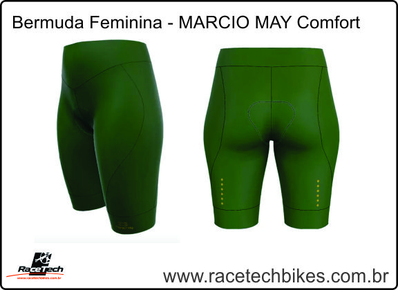 Bermuda FEMININA MARCIO MAY Comfort Cs Alto (Verde Militar)