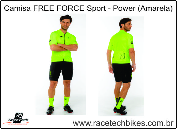 Camisa FREE FORCE Sport Power Amarela