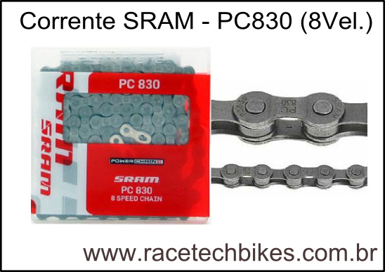 Corrente SRAM PC 830 - 8 Vel. (MTB/ROAD)