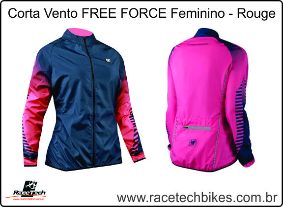 Corta-Vento FREE FORCE Feminino Sport (Rouge)