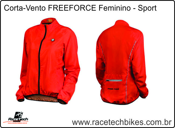 Corta-Vento FREE FORCE Feminino Sport (Laranja)