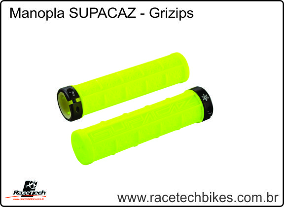 Manopla SUPACAZ - Grizip (MTB) Amarela Neon