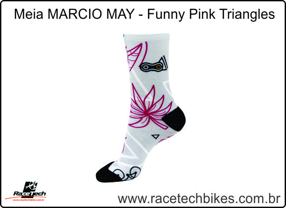 Meia MARCIO MAY (Funny Pink Triangles)