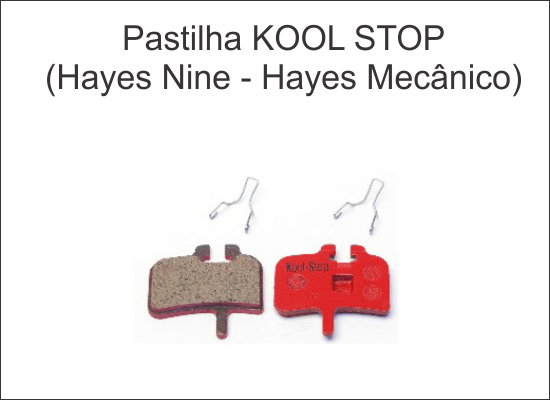 Pastilha freio  disco - KOOL STOP (Hayes Nine e Mecanico)