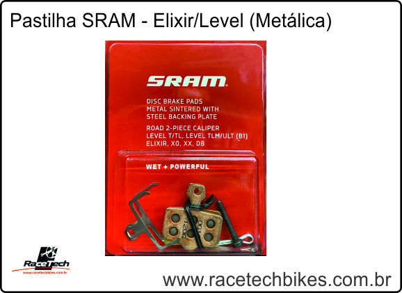 Pastilha Freio  disco - SRAM Elixir/Level - (Metalica)