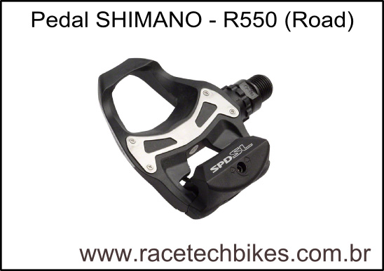 Pedal SHIMANO - R550 (ROAD) Cinza