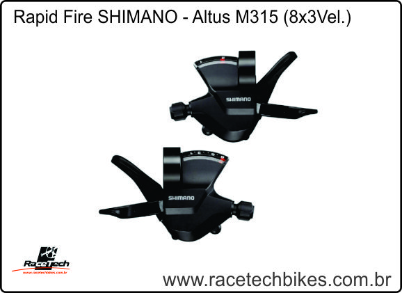 Rapid Fire SHIMANO - Altus M315 (3 x 8Vel.)